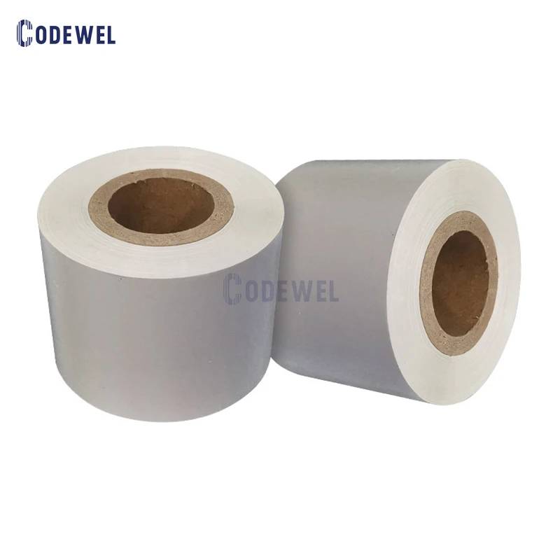 CW803 定制白色服装可水洗护理兼容标签树脂色带适用于纺织尼龙缎标签打印机