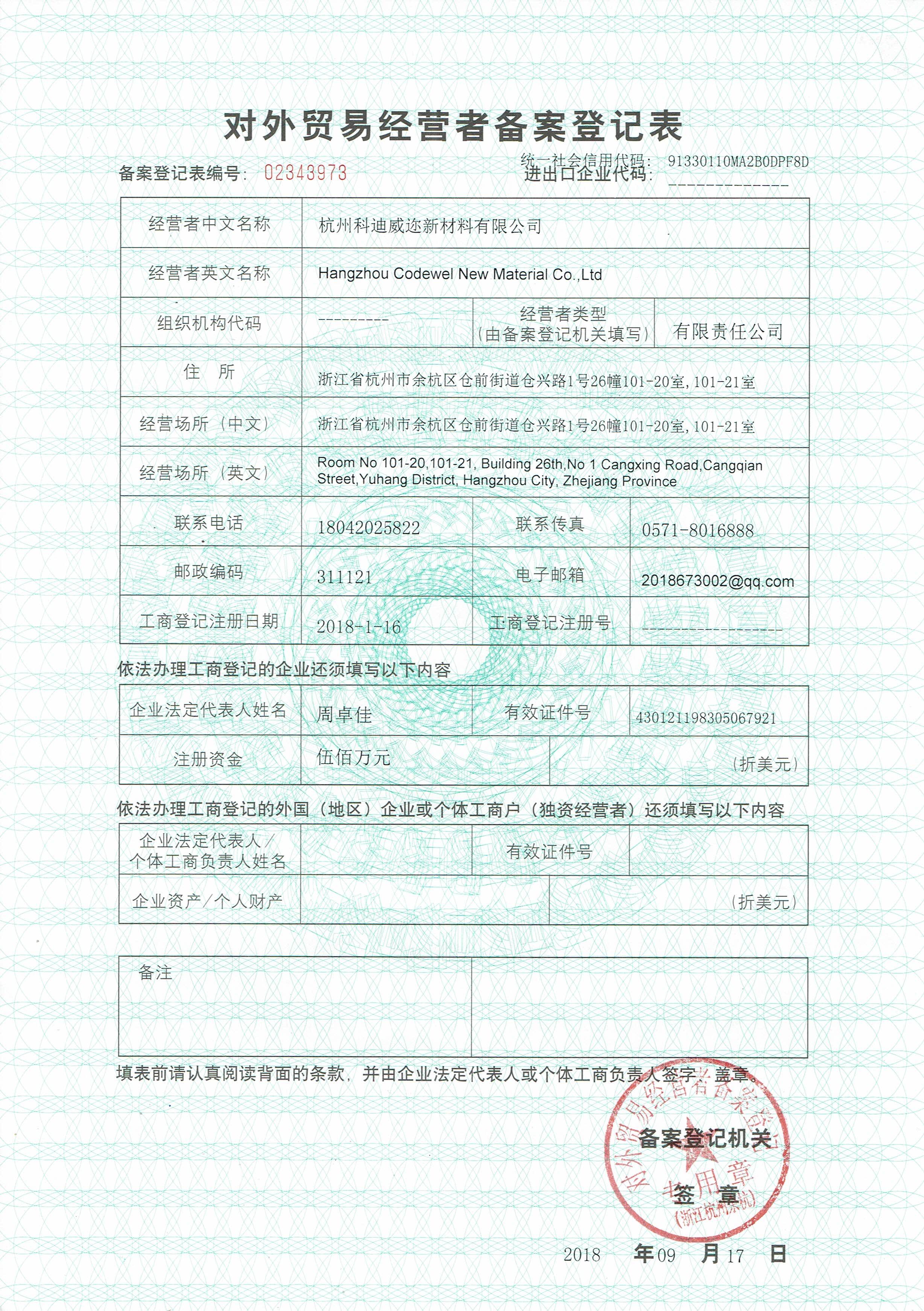Patent Certificate