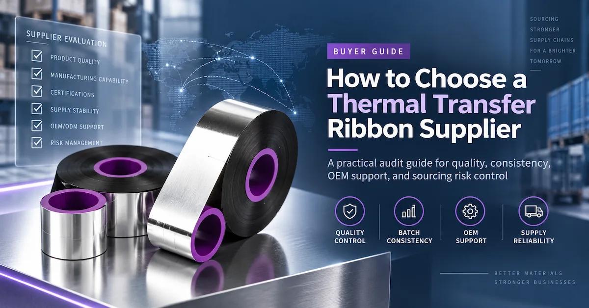 How to Choose a Thermal Transfer Ribbon Supplier: 12-Point Audit for Quality, Repeat Orders, and Lower Sourcing Risk